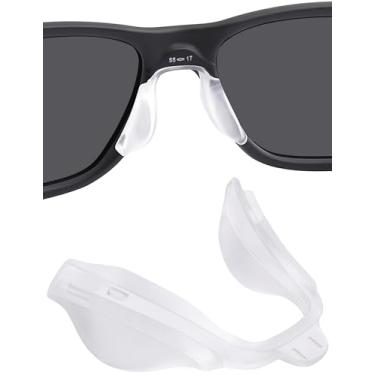 Imagem de BLAZERBUCK Almofadas de nariz de substituição para óculos Oakley Airdrop MNP OX8121, Ajuste de ponte baixa, grande, transparente