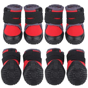 Imagem de 4pcs Sapatos de Cachorro Respiráveis ​​botas Externas Não Deslizantes para Animais de Estimação Grandes - Ideal para Escalada e Caminhada (45)