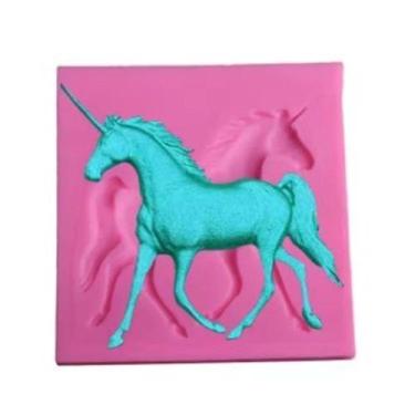 Imagem de Molde Silicone Cavalo Unicórnio Decoração Bolo Confeitaria - UDlandia