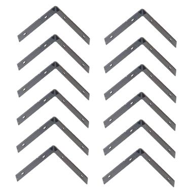 Imagem de Kit 12 Chapa L Fixação Emenda Vigas Colunas Telhados 30X30Cm