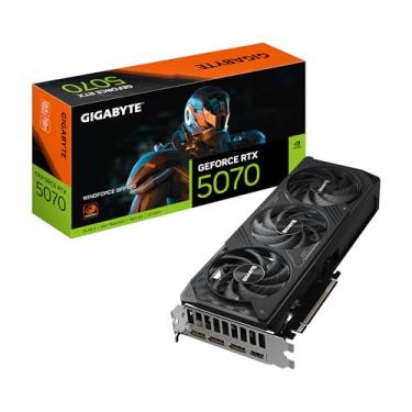 Imagem de GIGABYTE Placa gráfica GeForce RTX 5070 WINDFORCE SFF 12G, 12GB 256-bit GDDR7, PCIe 5.0, sistema de refrigeração WINDFORCE, placa de vídeo GV-N5070WF3-12GD