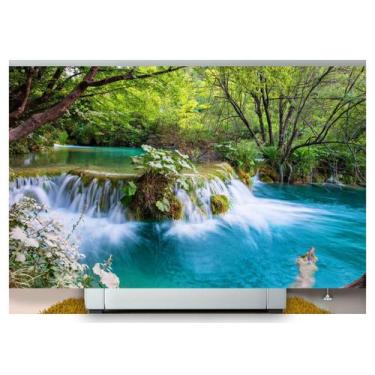 Imagem de Papel De Parede Cachoeira Natureza Mata 3D Nch147 - Você Decora