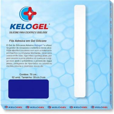 Imagem de Fita de Silicone para Cicatriz 70x3cm Kelogel | Reduz Cicatrizes e Previne Queloides Dermatologicamente Testada Reutilizável e Confortável Uso Adulto e Infantil