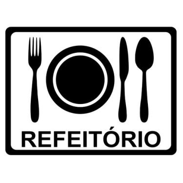 Imagem de Adesivo Placa Indicação Sinalização Setor Refeitório 20x15cm - Jhow Ad