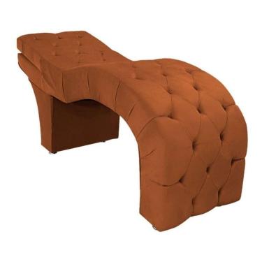 Imagem de Maca Estofada Reclinável Sobrancelhas Cílios Suede Jade Terracota