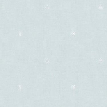 Imagem de Papel De Parede Lullaby Marinheiro Azul Claro 2262 - Rolo 10m X 0,53m