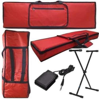 Imagem de Kit Capa Para Teclado Behringer Umx-610 Com Pedal + Suporte