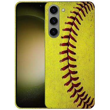 Imagem de SM CASES Capa para Samsung Galaxy S24 Plus 5G - Capa de plástico rígido com design impresso em 3D com fio de softball, compatível com Samsung Galaxy S24+