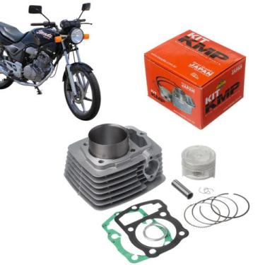 Imagem de Kit Cilindro Completo Pistão Anéis e Junta Kit A KMP Honda Cbx 200 Str