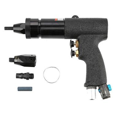 Imagem de Pistola de rebitagem pneumática GRCFUMO, kit de armas de rebite pneumático, rebitador automático de ar automático, kit de rebitador de mão pneumático de travamento automático para (M8/M10 KP-740A)