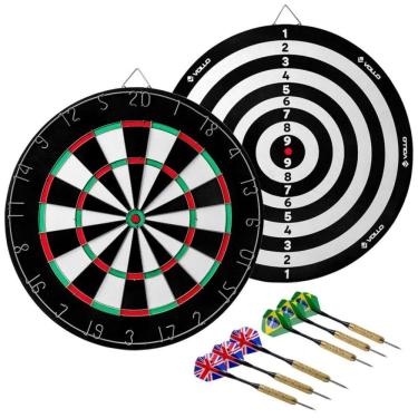 Imagem de Jogo de Dardos Semiprofissionais Tam 18 Oficial Dupla Face Dardos Ponta em Aço Vollo