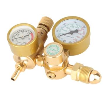 Imagem de OBC-038Y Regulador de soldagem de CO2 de argônio TIG MIG Medidor de fluxo 4500psi Cilindro Redutor de pressão G5/20.3 cm Rosca macho 1/10.2 cm Saída 6,605GPM Taxa de fluxo