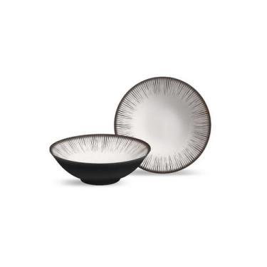 Imagem de Conjunto 6 bowls decorados Haya 300 ml - Alleanza Cerâmica