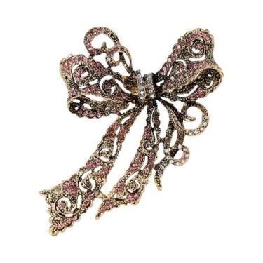 Imagem de Broches de Arco com Strass Brilhantes - Acessório de Festa Unissex, Ro