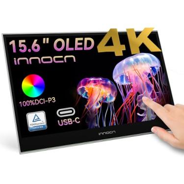 Imagem de INNOCN Monitor Portátil De 15,6" Com Tela Sensível Ao Toque Oled E Segunda Para Edição Fotos 4K, 100% Dci-P3, 100000:1, 10 Bits, Usb C Externo Laptop, Pc, Telefone, Consoles, Marrom