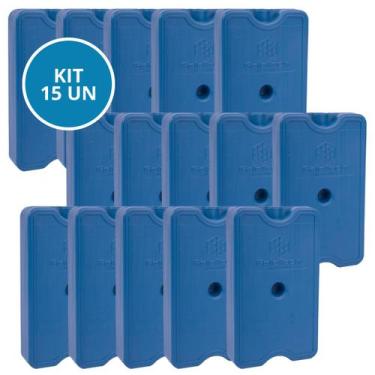 Imagem de Kit 15 Gelo Placa Gel Artificial Reutilizável Rígido 500ml - Gelotech