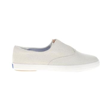 Imagem de Keds Tênis feminino Champion bico redondo sem cadarço, Couro Dalmata Creme, 37