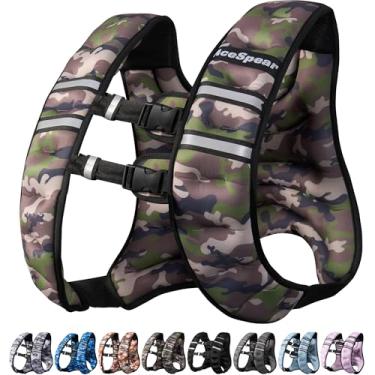 Imagem de AceSpear Colete pesado para homens e mulheres 4,5 kg/6,4 kg/8,2 kg/10,9 kg Colete de peso corporal para corrida, caminhada, treino de força (camuflagem florestal, 5,4 kg)