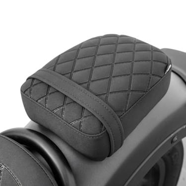 Imagem de TAZGANTAX Capa Para Assento Traseiro De Motocicleta Honda Rebel Cmx 500 300 Cmx500 Cmx300 2017 2018 2019 2020 2021 2022 2023 2024 Conjunto Almofadas Garupa Solo (Preto Traseiro)