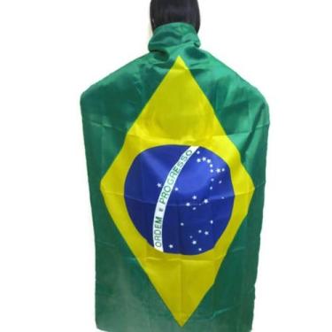 Imagem de Bandeira do Brasil 140x90cm em Tecido Poliéster com Costura Reforçada