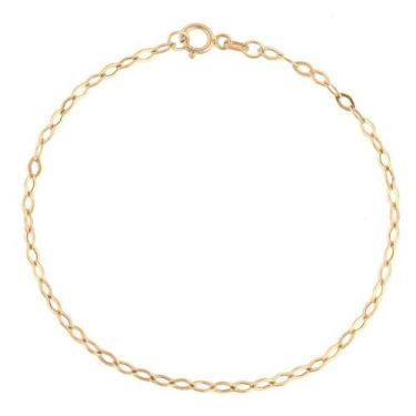 Imagem de Pulseira Feminina De Ouro 18k Bailarina Losango 18cm - DR Joias