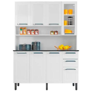 Imagem de Armário de Cozinha Compacta Itatiaia Florença 8 Portas com 1 de Vidro 