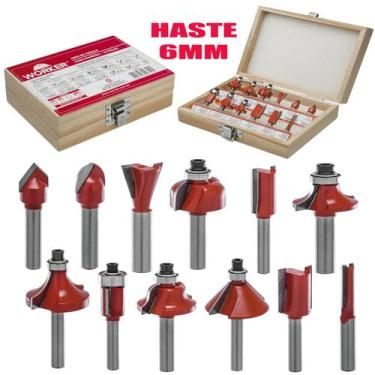 Imagem de Jogo Fresas para Tupia 6mm+ Estojo de Madeira - NAKASAKI