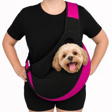 Imagem de Bolsa Sling Transporte Para Cachorro e Gato Pequeno Conforto Passeio P