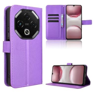 Imagem de Elubugod Capa de couro compatível com Umidigi G100 Pro 4G, capa flip de couro PU compatível com Umidigi G100 5G 2025 capa roxa
