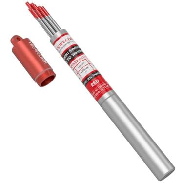 Imagem de YESWELDER TIG Welding Eletrodo de tungstênio ponta vermelha 1/20.3 cm x 17.8 cm (vermelho, WT20/EWTh-2) pacote com 10