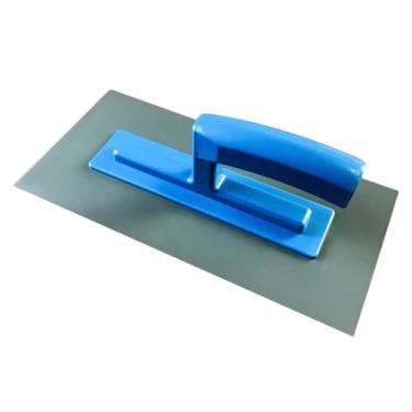 Imagem de ＡＷＨＡＯ Desempenadeira de acabamento de concreto Desempenadeira de reboco Ferramentas de construção Pega confortável para raspar, Azul