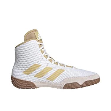 Imagem de adidas Tênis de luta livre unissex Tech Fall 2.0 para adultos, Branco/ouro Vegas, 38