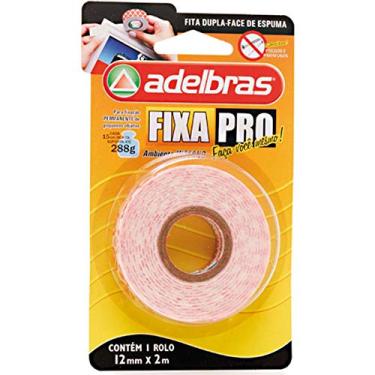 Imagem de Fita Dupla Face, Fixa Pro Espuma, 12mmX2mts, Adelbras