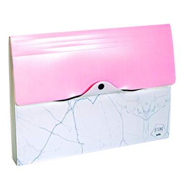 Imagem de Pasta Sanfonada PP A4 Stone Rosa c/12 Divisórias, Dello, 6099.W.0012