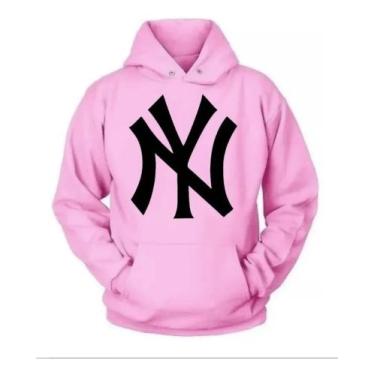 Imagem de Conjunto Blusa + Calça Moletom Canguru Capuz E Bolso Yankees New York 
