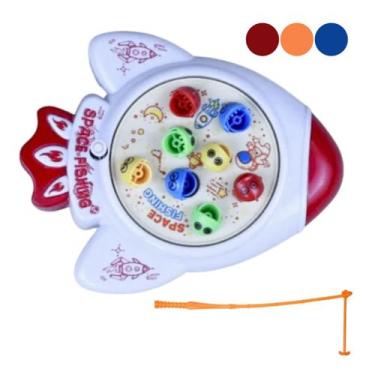 Imagem de Brinquedo Pescaria Pega Peixe Foguetinho 11 Peças Infantil Educativo V