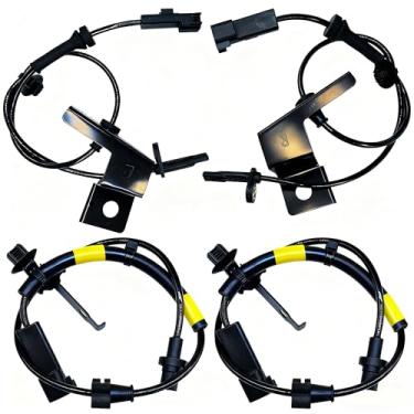 Imagem de 4 peças de sensores de velocidade da roda ABS DG9C2C204AD, DG9C2C205AD e DG9Z2C190B compatíveis com vários modelos Ford Fusion (eixos dianteiro e traseiro)