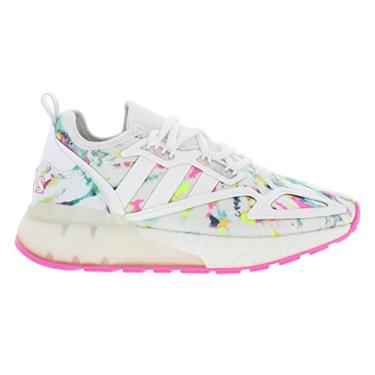 Imagem de adidas Tênis infantil ZX 2K Boost, Elegante branco/multicor, 4.5 Big Kid
