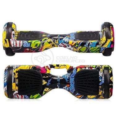 Imagem de Hoverboard Infantil Skate Elétrico Arte Urbana Led Grafite