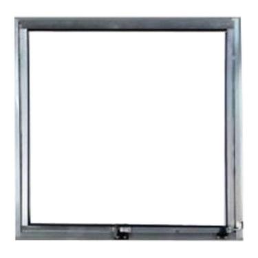 Imagem de Vitro Maxim Ar de Alumínio 80 x 80 Linha Modular Vidro Mini-boreal Cinza