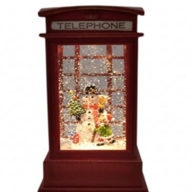 Imagem de Globo de Neve com LED, Enfeite de Natal, Luminária Decorativa Natalina 20CM em Formato de Cabine Telefônica Inglesa, Vermelha, com Presentes, Arvore de Natal (Bonéco de Neve)