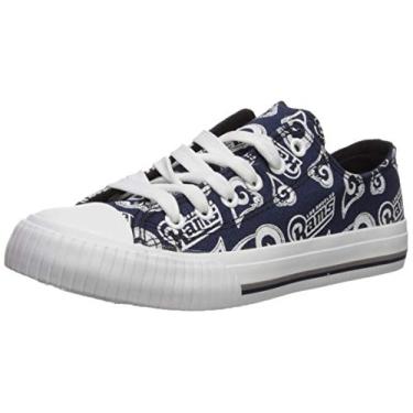 Imagem de FOCO NFL Kansas City Chiefs Calçado feminino de lona com estampa de repetição de cano baixo