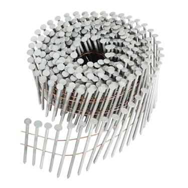 Imagem de kimllier Pregos de revestimento de bobina de 15 graus 2-1/2 x 0,092 (3600 unidades) Haste de anel galvanizado a quente adequada para tapume e cercas