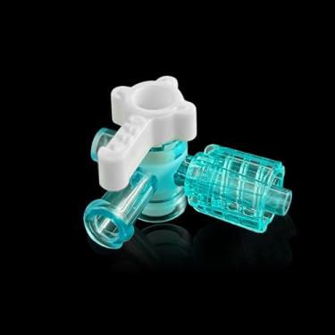 Imagem de 50 peças de torneiras de 3 vias para trava Luer ou conexão de cateter, válvula em T de três vias Luer, para uso médico e laboratorial, descartável (EMRN 5)