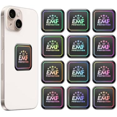 Imagem de Adesivos de proteção para celulares/notebooks/tablets/todos os dispositivos eletrônicos - Design fino - Suportado pela tecnologia japonesa - Quadrado de 2,9 x 2,5 x 0,1 cm - (12 peças)