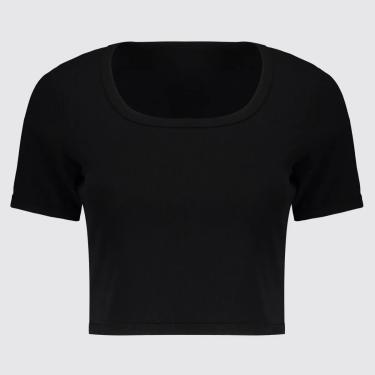 Imagem de Blusa Feminina Fila Cropped Rib, Preto, P