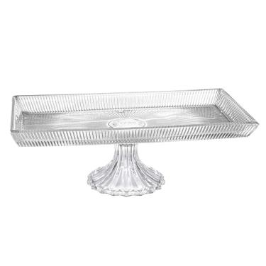 Imagem de Prato para Bolo com Pé - Tattile - Cristal Ecológico - P35xL19xA12cm - L Hermitage