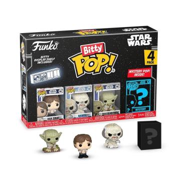 Imagem de Pacote colecionável com 4 Funko Bitty POP SW Han com Mystery Mini