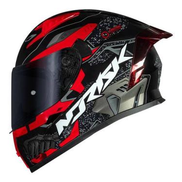 Imagem de Capacete Norisk Flow Robot Preto e Vermelho, 56