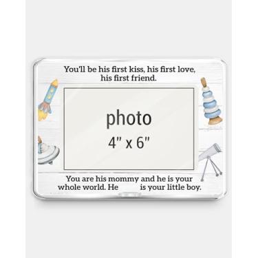 Imagem de Porta-retrato para mulheres após o nascimento, presentes para mães grávidas, presente de gravidez para mães de primeira viagem, porta-retrato de mãe e filho, foto de 10 x 15 cm